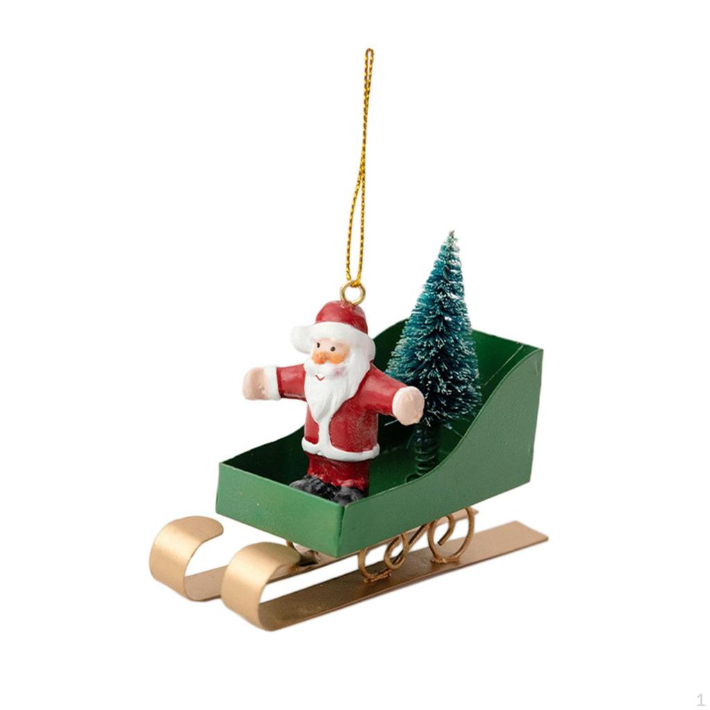 Practical Sleigh Ornament Christmas Sled Car Handcrafts Tree Pendant for Wedding Fireplace