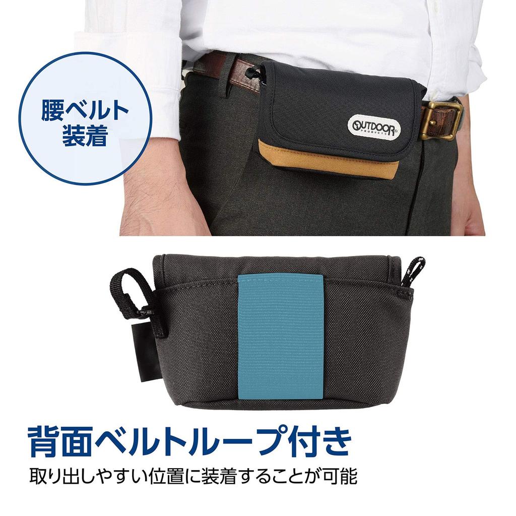 OUTDOOR PRODUCTS Camera Case Camera Pouch 05 Black Hand Strap with Belt Loop 2ODCP05BK 4977187291094