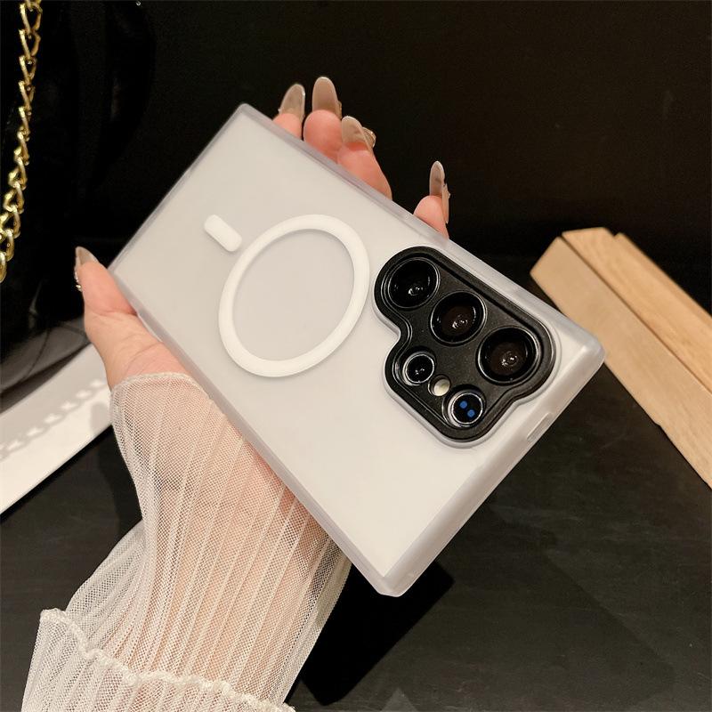 Applicable To Samsung S26Ultra Skin Matte Magnetic Mobile Phone Case S25Ultra with Lens Film Protective Case