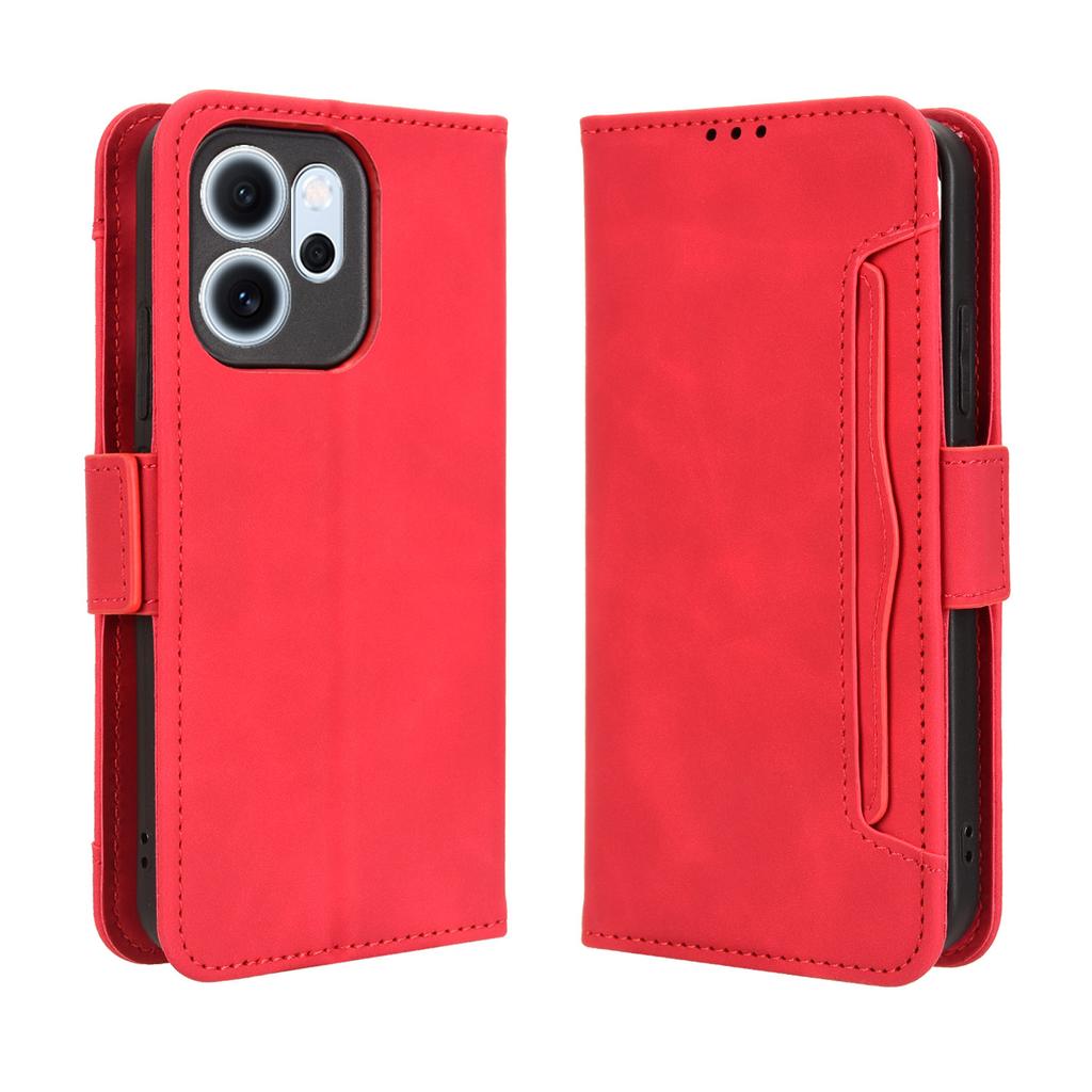 For Oppo Reno 14F 5G Leather Case Phone Wallet Cover with Multiple Card Slots