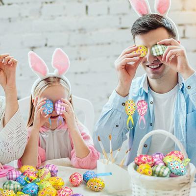 24 шт. Разноцветные украшения в виде пасхальных яиц Милые DIY поделки Подвесные украшения Праздничный кролик Яйцо Пасхальная вечеринка Украшения Пасхальная вечеринка