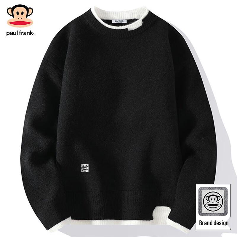 Paul Frank Men's Winter Fleece-Lined Faux Two-Piece Knit Sweater