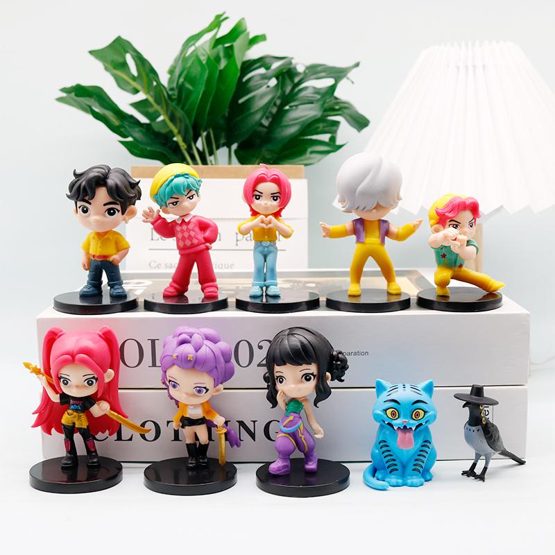 10 unids/set Kpop Demon Hunters figura de juguete de dibujos animados Rumi/Mira/Zoey figura de acción PVC decoración