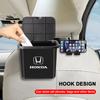1Pcs Car Hanging Trash Bin Seat Back Storage Box Phone Holder Hook for Honda Civic Accord CRV HRV Fit Jazz City Odyssey Jade Vezel CRX CRZ
