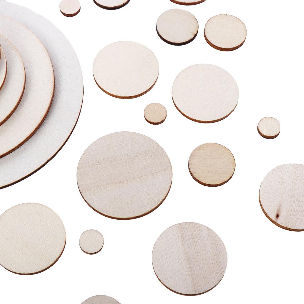 Wedding Kids Wooden Birthday Circle Discs Wood Craft Painting Toys Ornament Decor Wood Slices