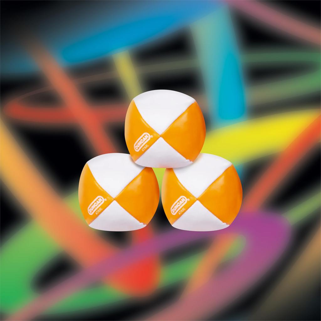 Мячи для жонглирования Duncan из виниловых цирковых шаров с 4-панельными пластиковыми бобами - [Упаковка 3] Разноцветные, Ракушки, Дизайн,