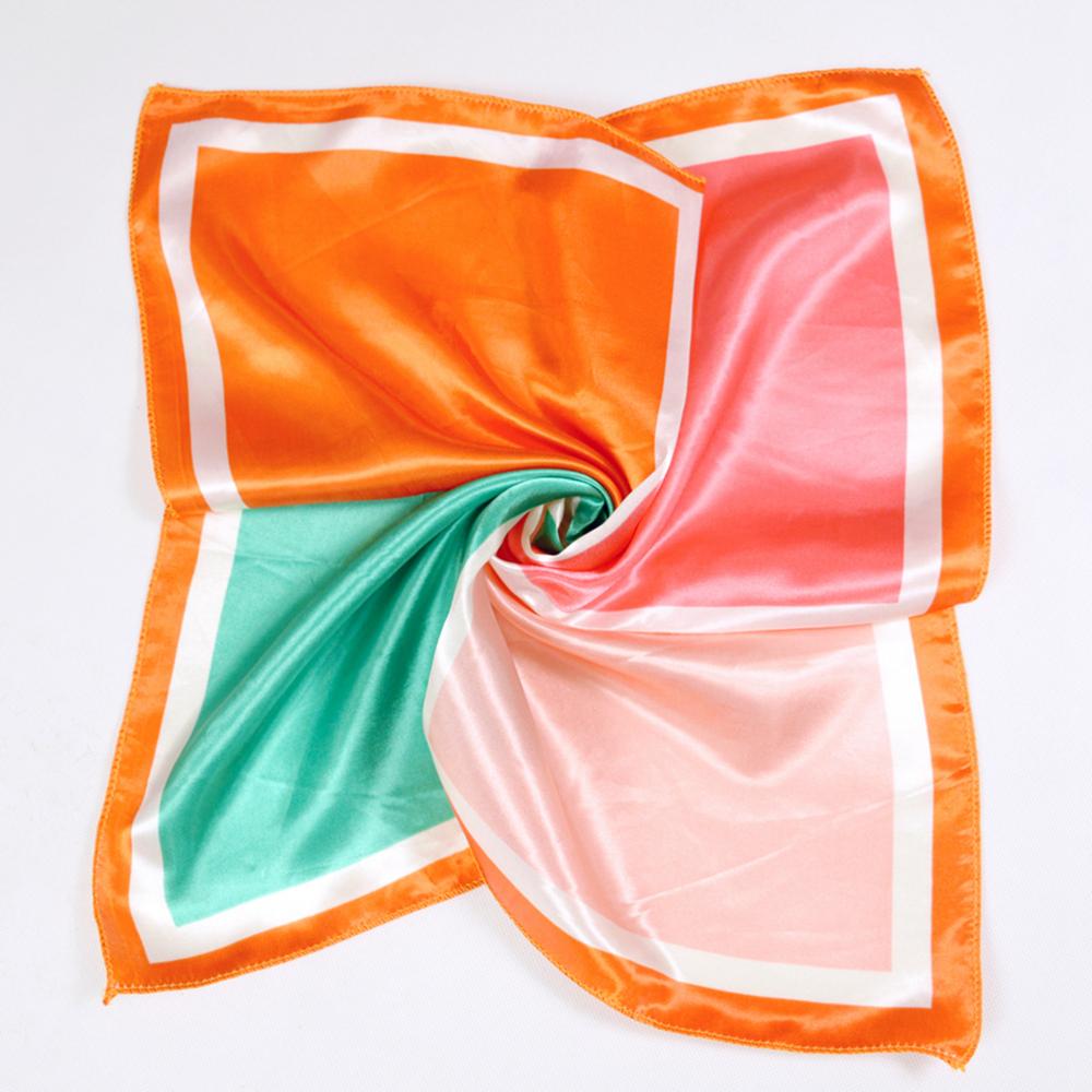 New Beige Green Giraffe Silk Scarf Summer Fall Elegant Satin Small Square Head Scarves Fashion Accessories Headband