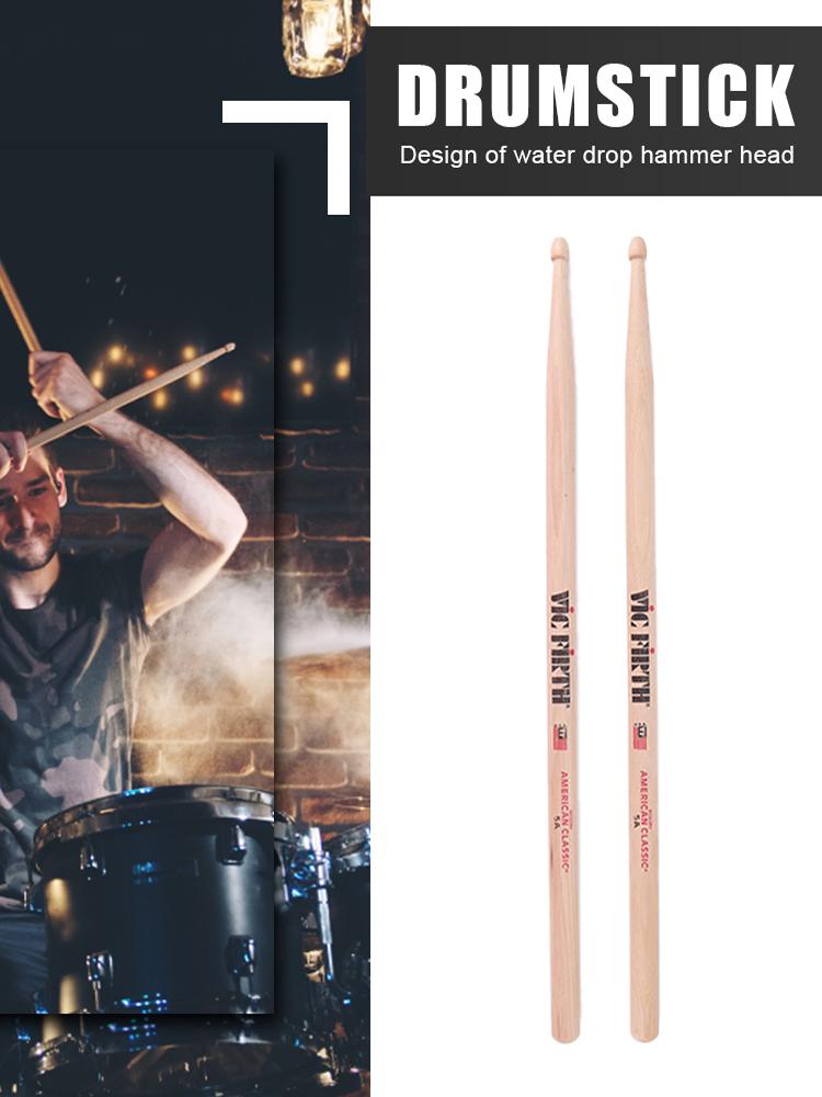 2Pcs Drum Sticks 5A/7A American Hickory Drumsticks Consistent Weight and Pitch Classic Drum Sticks for Acoustic/Electronic Drums