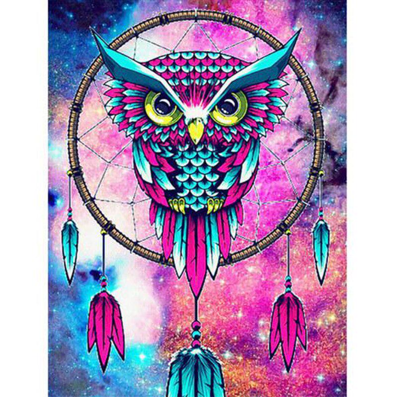 DIY 5D Full Set of Diamond Painting Cross Stitch Suit Cartoon Owl Diamond Embroidery