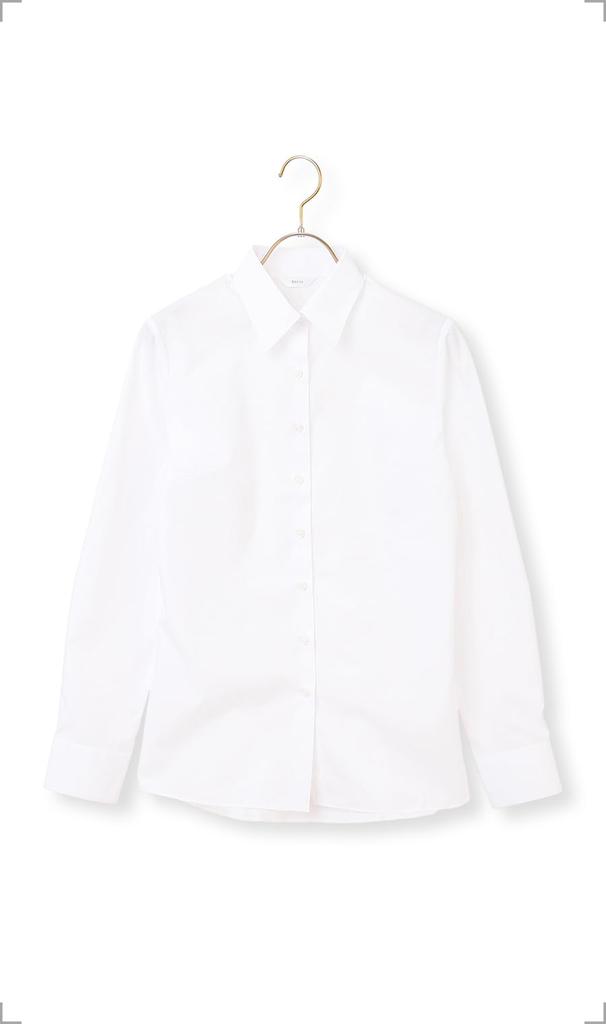 Regular collar blouse [long sleeves] [plain white] 840_RE100-10_7_551