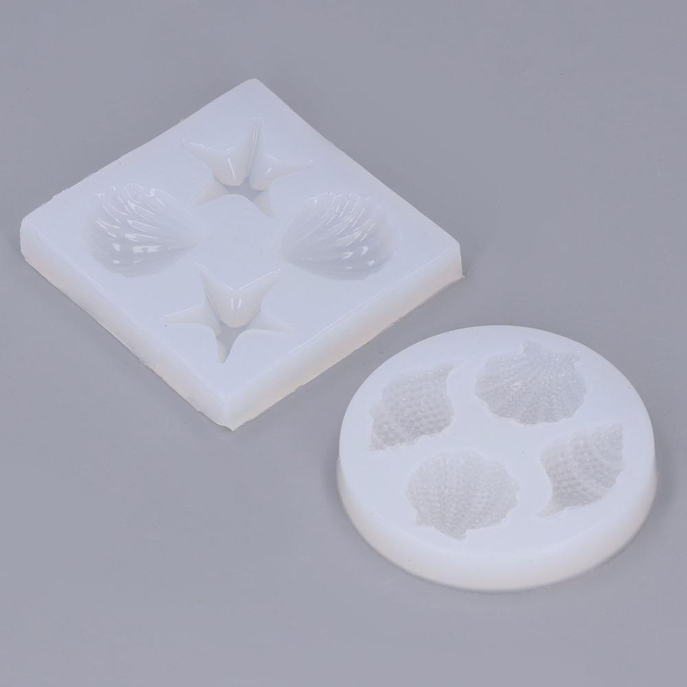 2pcs Transparent Seashell Silicone Mould Seashell Resin Casting Mould Pendant Making