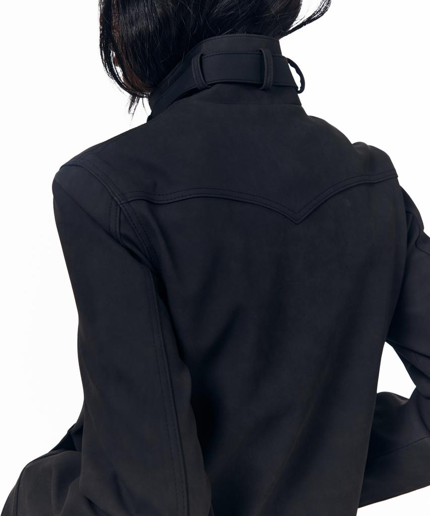 AAKAM Mixed Leather Jacket (Black)
