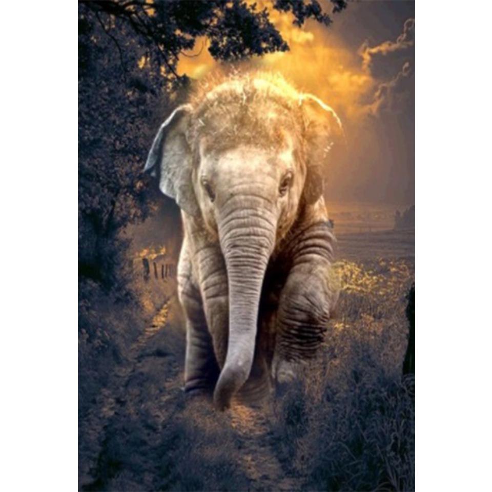 5D DIY алмазная живопись животное слон горный хрусталь картина полная алмазная вышивка мозаика ручной работы подарок украшение мебели