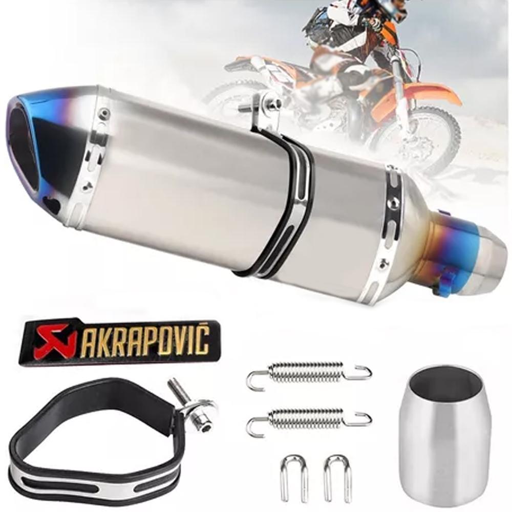 38-51mm Motorcycle Sport Exhaust Muffler Slip On Silencer Stainless Steel Tail Tube High