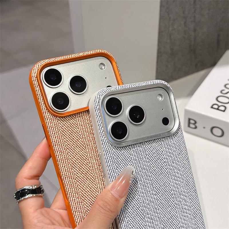 Оригинальный матовый однотонный магнитный противоударный чехол для iPhone 15 16 17 Pro Max Тканевая текстура Для беспроводной зарядки MagSafe Чехол
