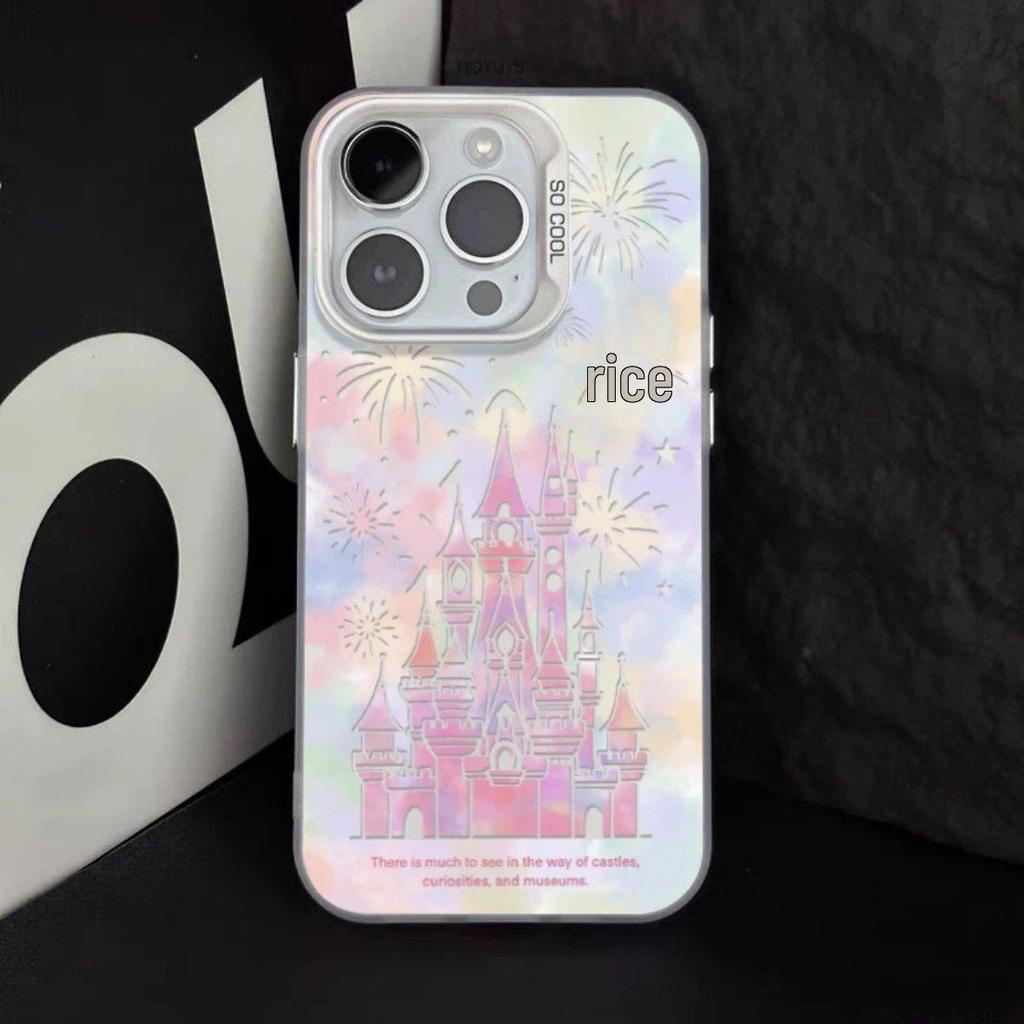 Colorful Fireworks Castle iPhone Case: Soft, Anti-Fall for 15 Pro Max/14/13/12/11/XR/XS