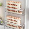 Automatic Scrolling Egg Holder Holds 30 Refrigerator Egg Storage Box Kitchen Roll Off Egg Storage Rack Organizer