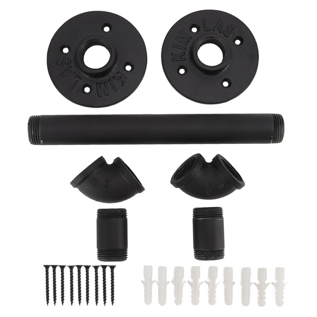 Door Pull Handle Simple Industrial Retro European Style Black Iron Decorative Practical Barn Door