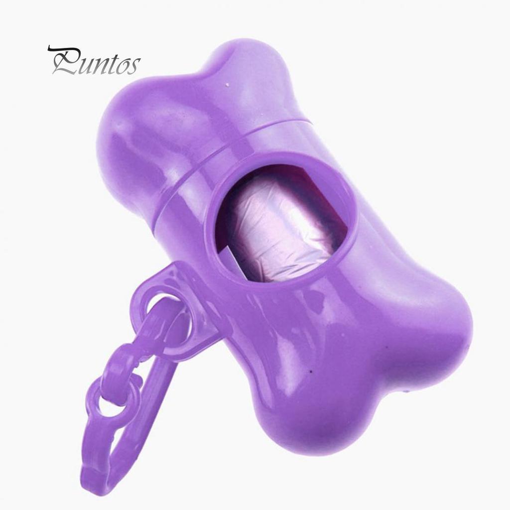 Портативный диспенсер - бокс 8*4см держатель пакетов для мусора или корма легко крепится к поводку домашнего питомца