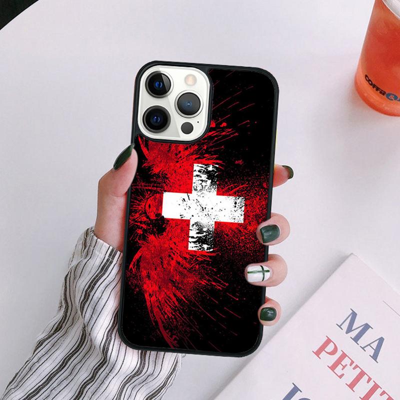 Швейцария Швейцарский Флаг Чехол для Телефона Для iPhone 17 Air 16 15 14 13 12 11 Pro Max Plus Max Чехол Оболочка coque