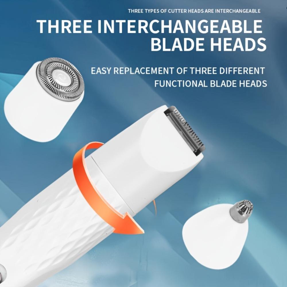 with 3 Interchangeable Heads Multi-purpose Trimmer Portable Bikini Trimmer Underarms