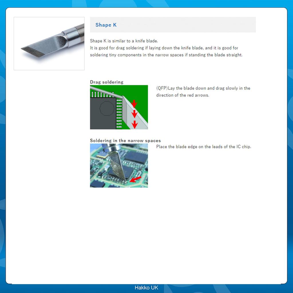 HAKKO Soldering Type T30KN Tip/KN