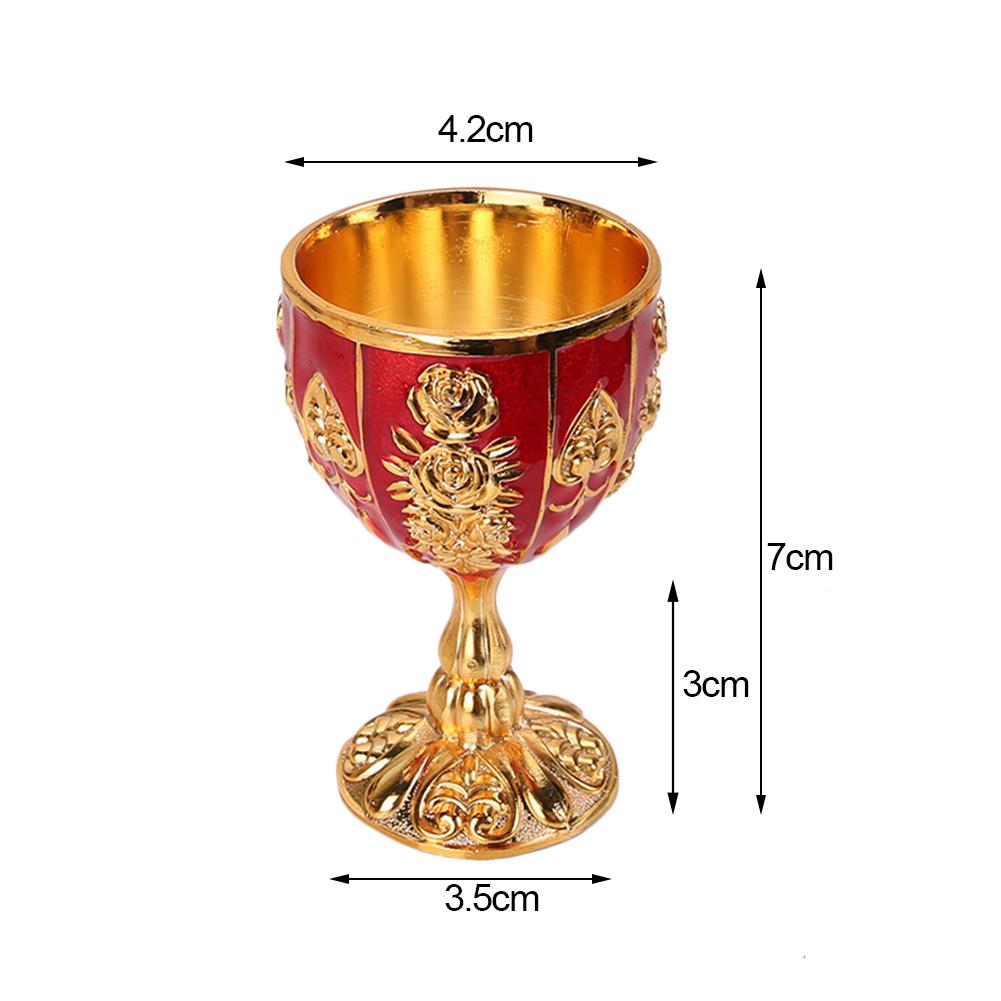 Metal Wine Glasses Retro Dinnerware Goblet Vintage European Style Spirit Vodka Champagne Glasses for Bar Home Decor