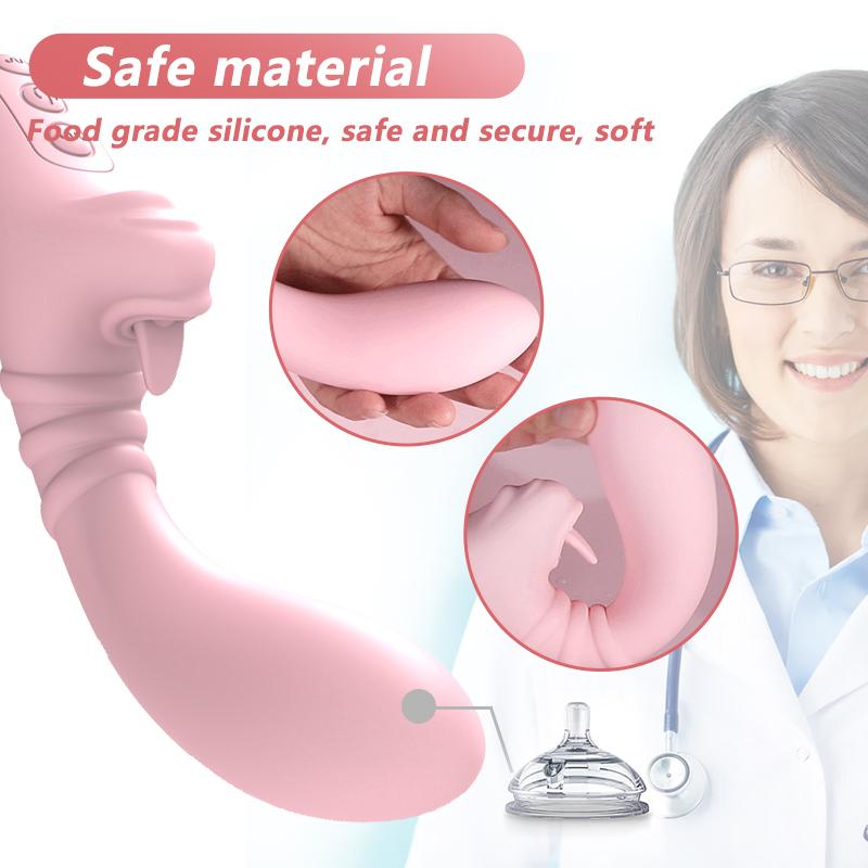 Вибратор для лизания языка для женщин, стимуляция точки G, вагинальный массаж, лизание клитора, оргазм, фаллоимитатор, оральный секс-игрушки для взрослых 18