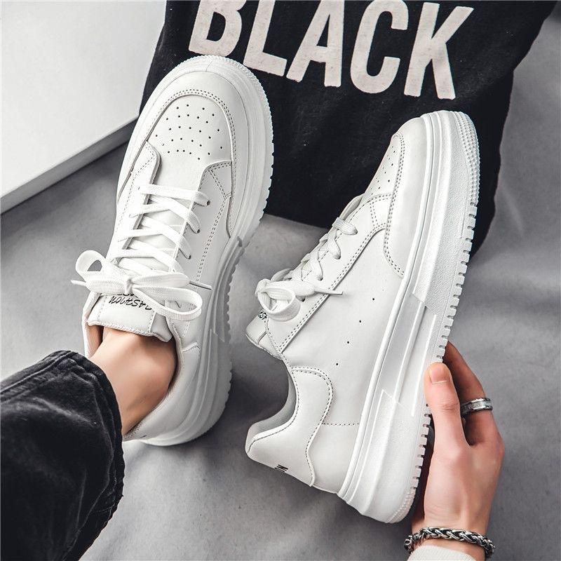 Autumn Men'S Shoes Breathable Little White Shoes Male Students Trend Platform Sports Shoes Casual Board Shoes
