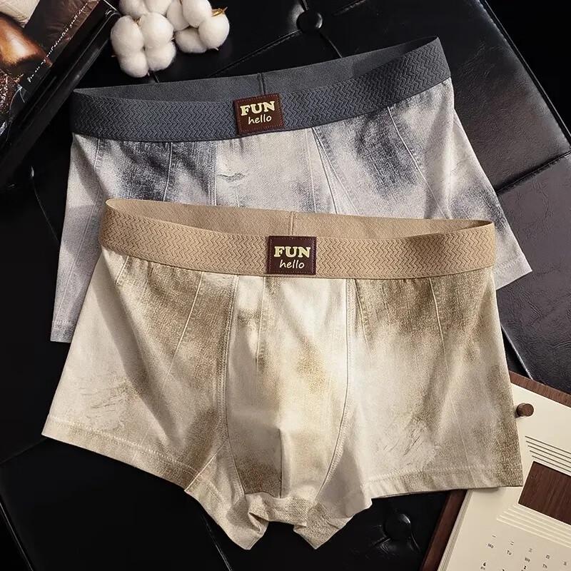 Мужские антибактериальные хлопковые трусы-боксеры FitonTon