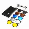 6 In 1 Custom Men Women Polarized Optical Magnetic Sunglasses Clip Magnet Clip On Sunglasses Polaroid Glasses Frame