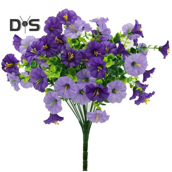 Искусственный букет ипомеи, многоразовый набор искусственных цветов, реалистичные искусственные цветы ипомеи со стеблем для дома, свадьбы, гостиной, офиса, декора