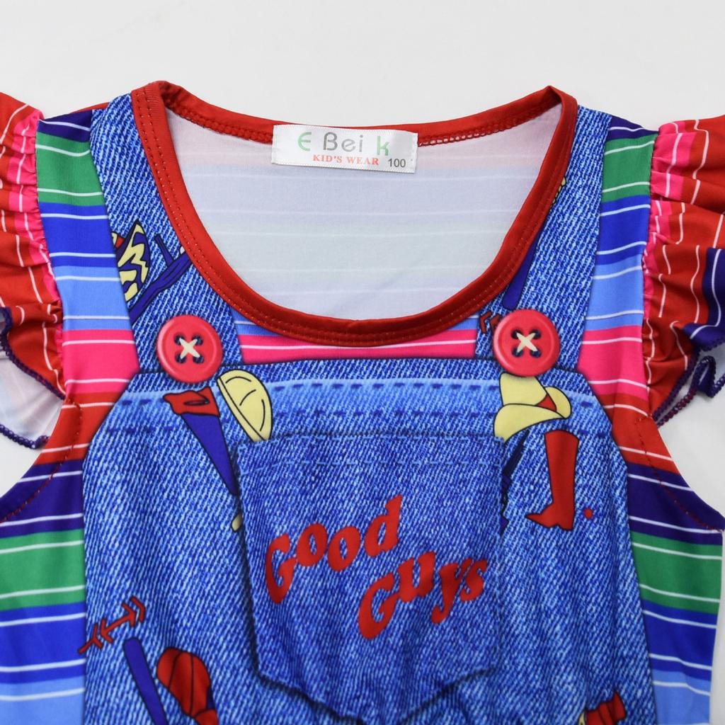 Halloween Girls Dress Printed Dress Witch Role Play Cosplay Costume Masquerade Costume