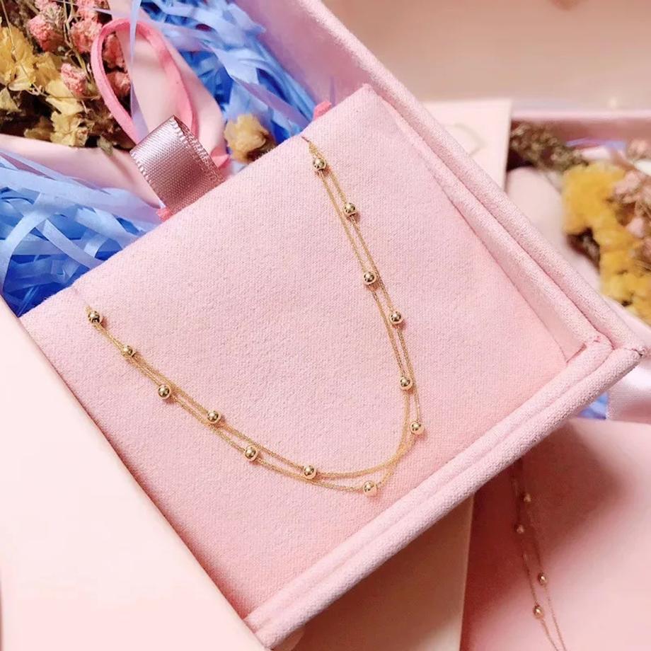 Браслет из 18-каратного золота, однотонный, регулируемый, женский, модный, индивидуальный, простой, ювелирный