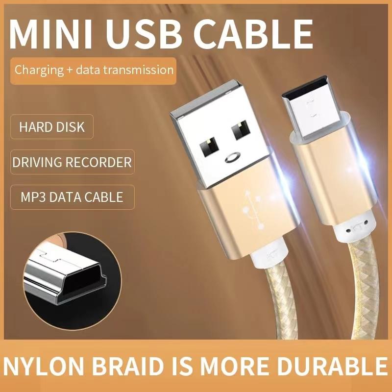 Кабель Mini USB USB A на Mini USB для быстрой передачи данных, зарядный кабель для MP3 MP4-плеера, автомобильного видеорегистратора, GPS, цифровой камеры, HDD-шнура