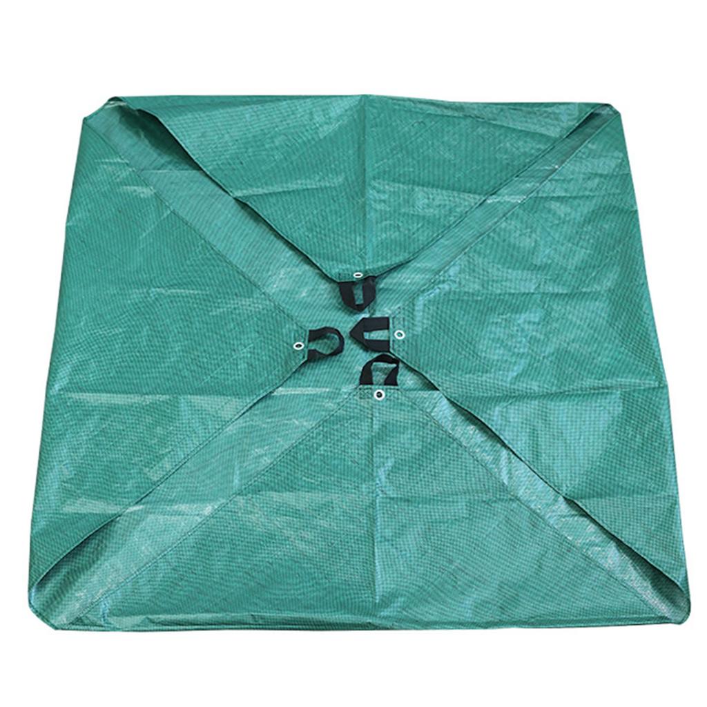Garden Leaf Tarp Waterproofing Thick Large Size Multifunctional Foldable Yard Leaves Hauling Tarp Green 1.8x1.8m