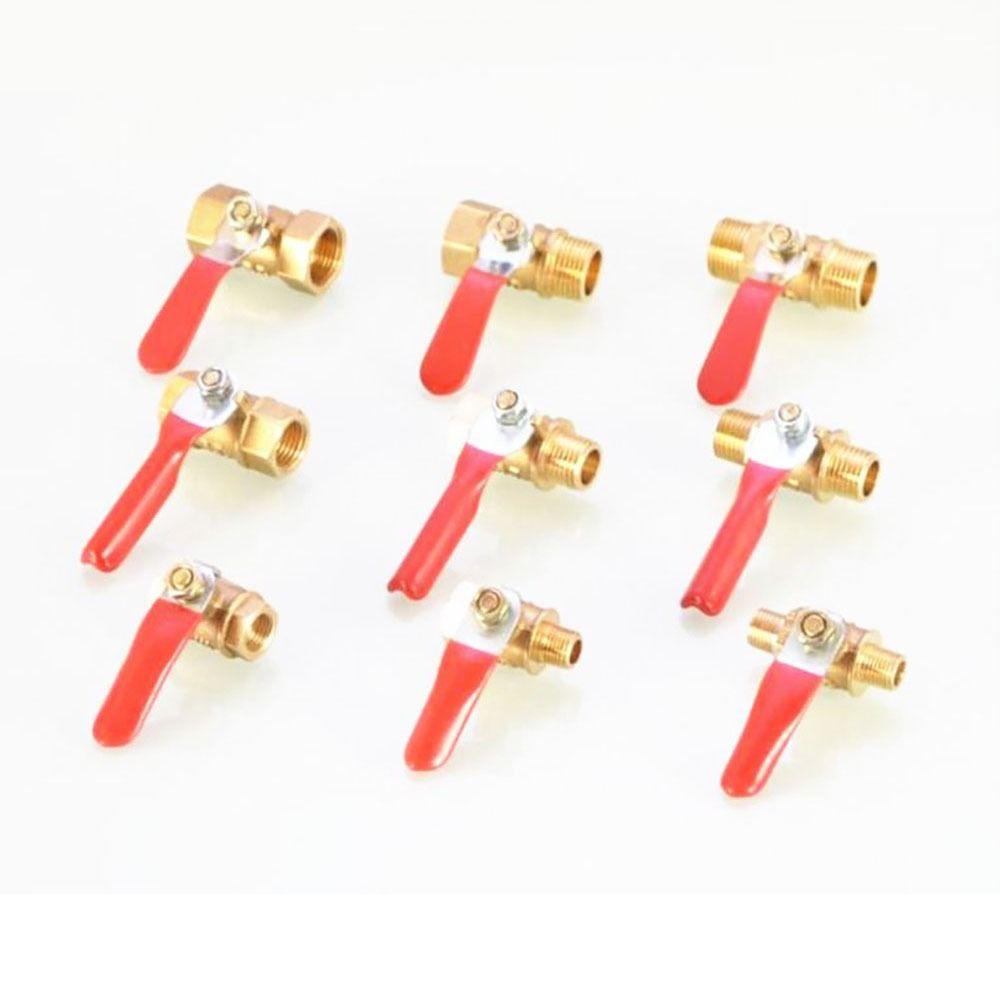 Фитинги для труб Пневматический соединитель Красная ручка Шланг Колючая муфта Шаровой клапан Вода Масло Воздух Газ Топливо
