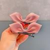 2 шт./комплект Двусторонние заколки-бантики с 3D-ушками кролика для девочки, зажимы-уточки, милые заколки для волос для малышей, аксессуары для волос