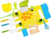 17 Pieces Kids Cooking Set Real Montessori Kitchen Tools Toddler Safe Serrated Edges with Plastic Knife Cutting Board Scissors