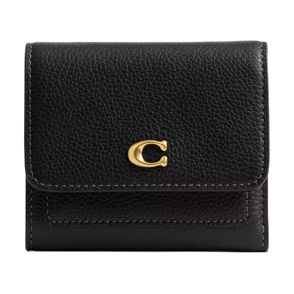 Coach Mira 11 Классический Кожаный Кошелек с Логотипом Женский кошелек Черный CAO13-B4BK