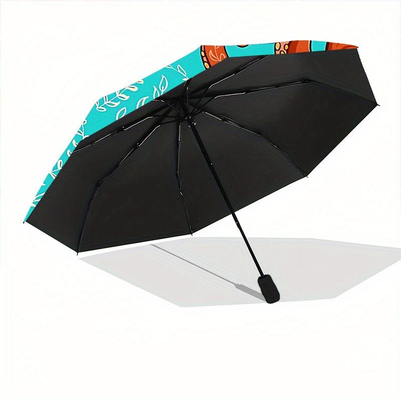 1pc Octopus Pattern Automatic Folding Umbrella, Portable & Foldable Design with 8 Ribs, Casual Outdoor Accessory yy250805064