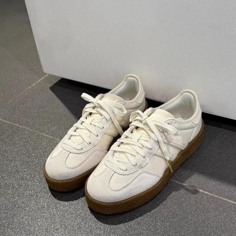 Ретро мода круглый носок повседневные универсальные на плоской подошве туфли Dexun 2025 новый студенческий стиль спортивная обувь кеды белые туфли