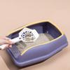 Cat Litter Box Bedpan Portable with High Side Container Semi Closed Easy To Clean Kitty