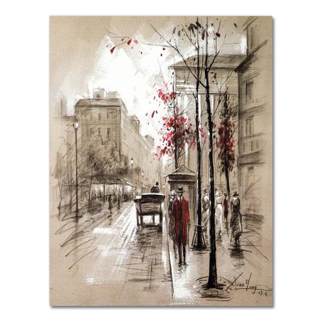 Картины на холсте, домашний декор, HD-принты, постеры, абстрактные городские уличные пейзажи, картины для гостиной, настенные художественные рамки без рамки