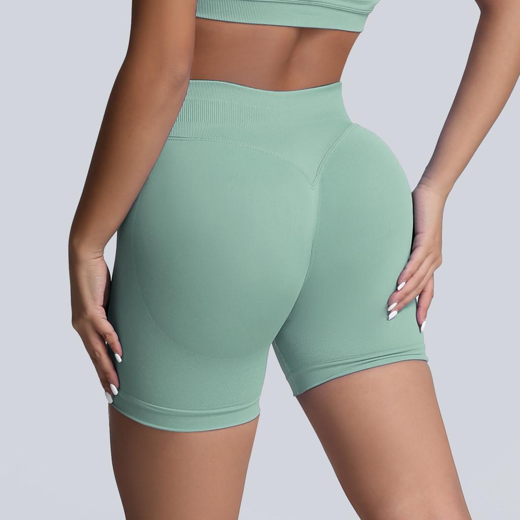 Seamless High Waist Yoga Shorts With Abdominal Compression For Women Fitness And Running