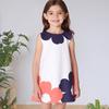 Girls' Dress Sleeveless 3D Light Blue Flowers Print Summer Spring Daily Cute Casual Sweet Kids A Line Dress Tank Dress Sleeping Good Night Dress