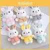 Rabbit Keychain Cute Cartoon Plush Key Ring Girls Backpack Decoration Pendant