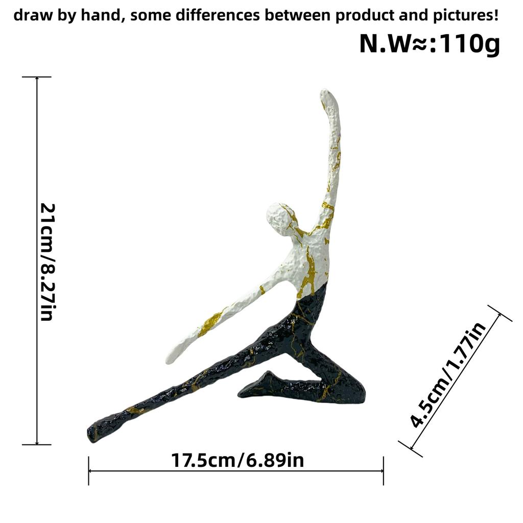Abstract Yoga Figure Statues Colorful Graffiti Art Figurine Modern Style Home Living Room Desktop Wine Cabinets Resin Ornaments