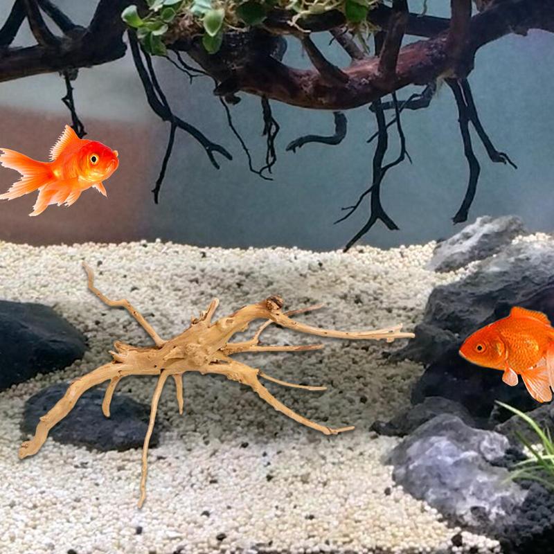 Декор из коряг для аквариума Натуральные тонущие ветви дерева с корнями Декор для террариума для аквариума, рептилий, змей, пауков