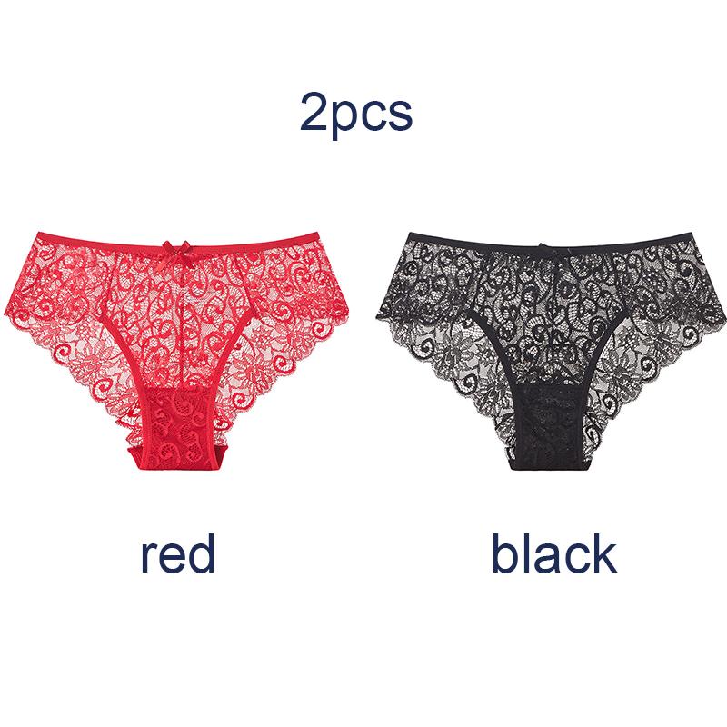 Сексуальные женские трусы со средней талией, дышащие кружевные женские трусы Pure Desire